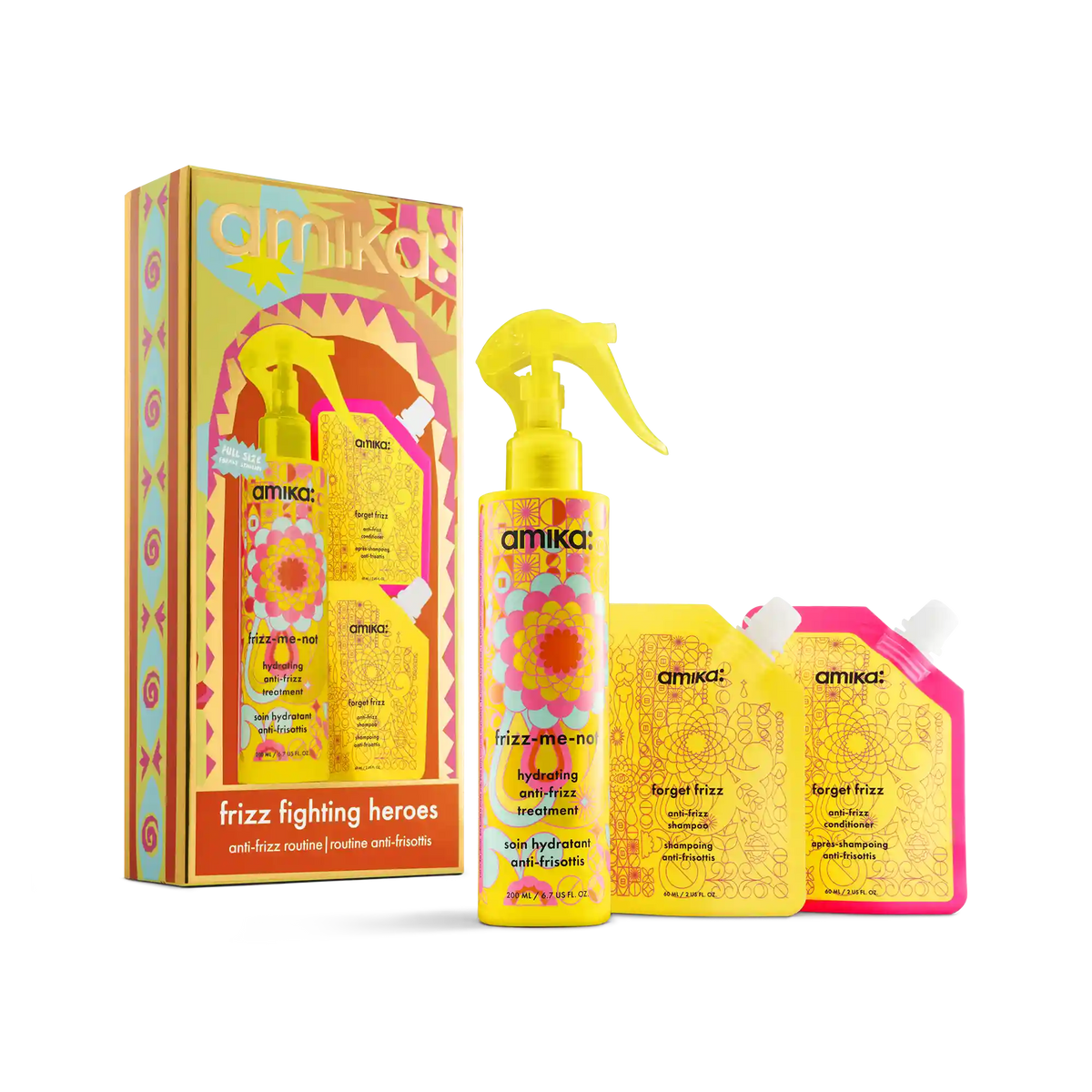 frizz fighting heroes smoothing routine set