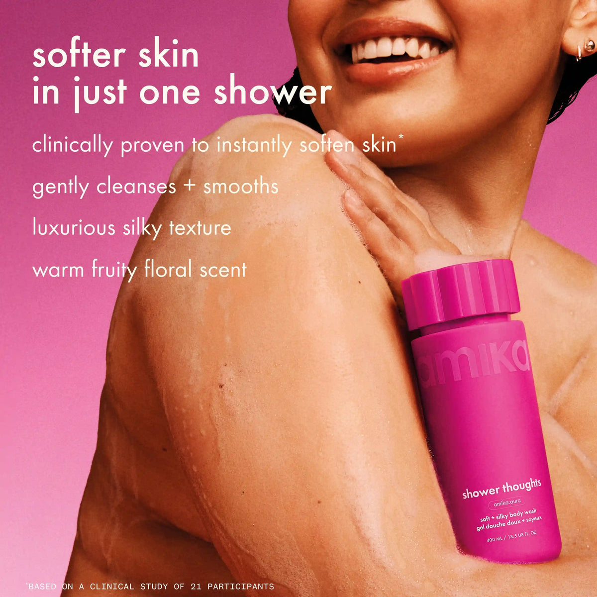 shower thoughts soft + silky body wash