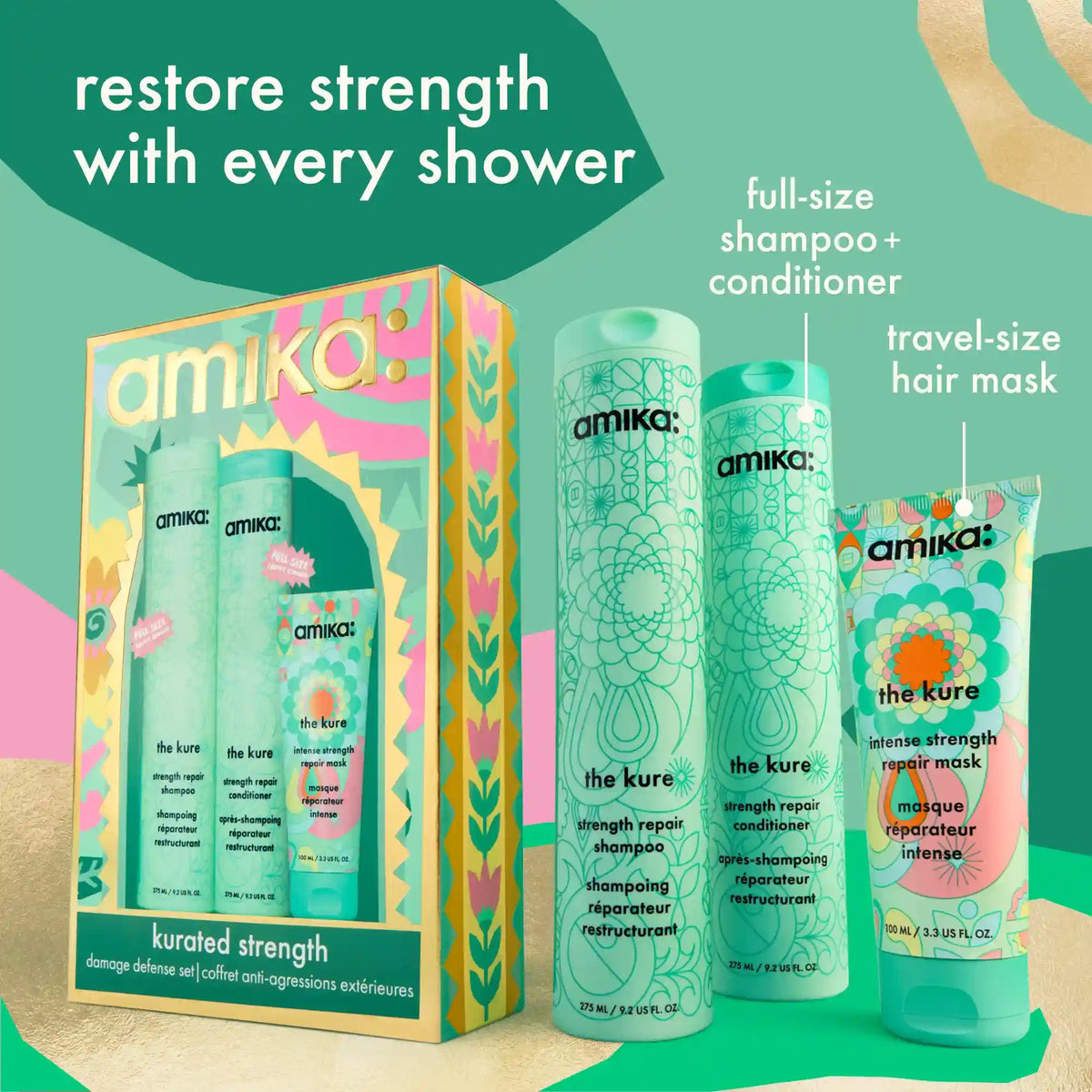 kurated strength wash + care set