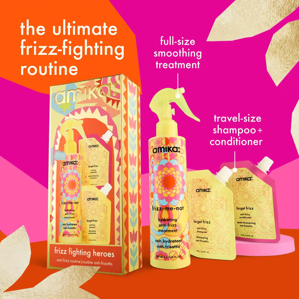 frizz fighting heroes smoothing routine set